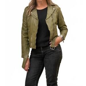 NEW MAURITIUS wild leather jacket in olive
